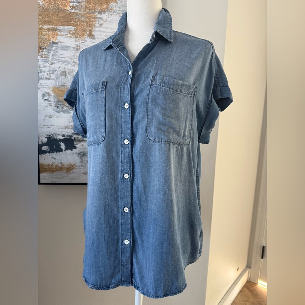 Casual Denim Button Down Shirt